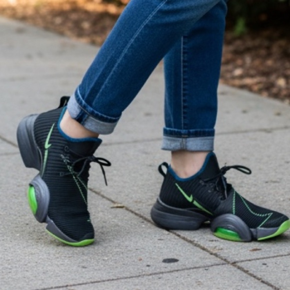 Nike Super Reps Women's 6.5 Black and Green Athletic Workout/Athletic Shoes - Picture 7 of 7